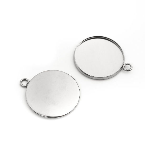Cabochonhållare / fäste -25mm Stainless Steel 
