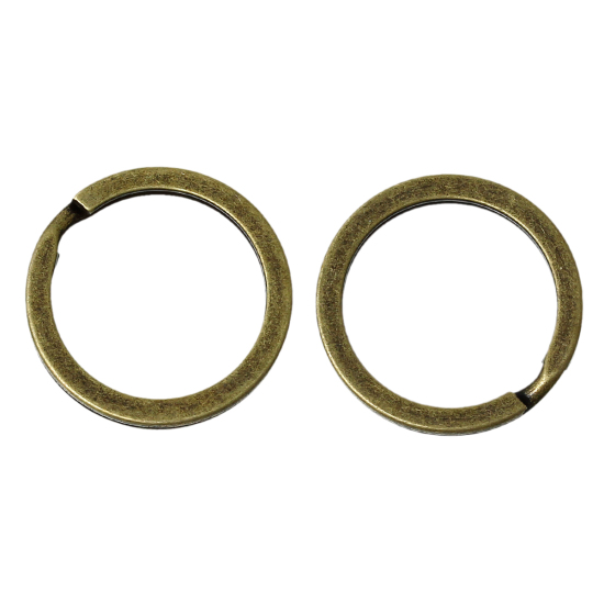 Key clasp ring 20mm bronze - 2