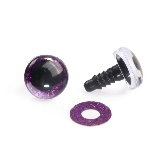 PLastic eye doll  DIY, Purple 1 pair