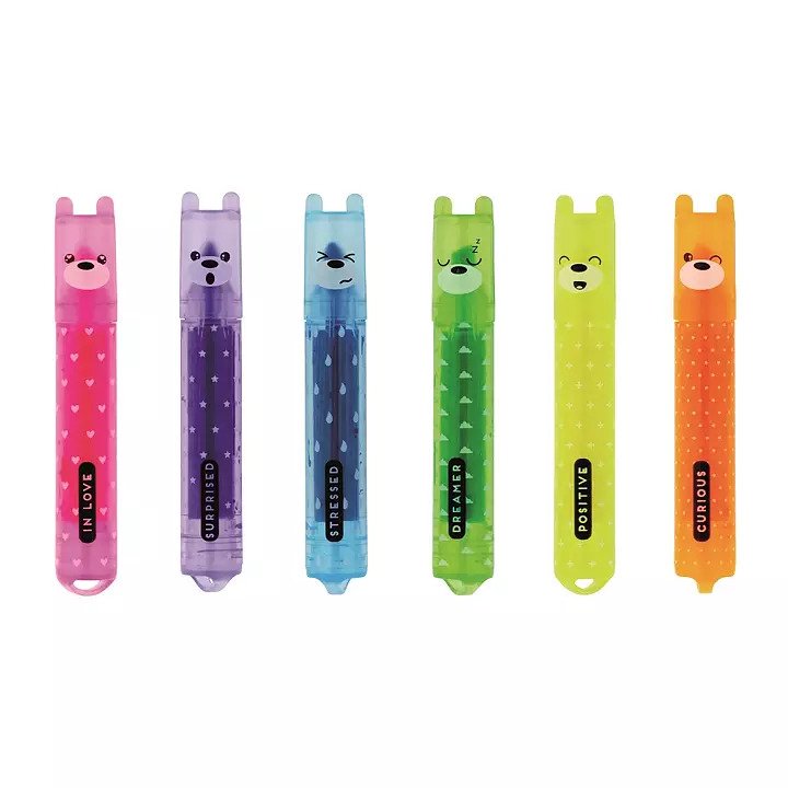 Teddy's mood, set of 6 mini highlighters - 2