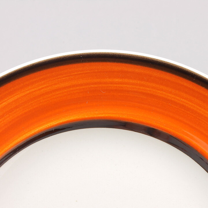 Stig Lindberg (Arena 1973) Three Plates with Orange/Brown Decor 20 cm