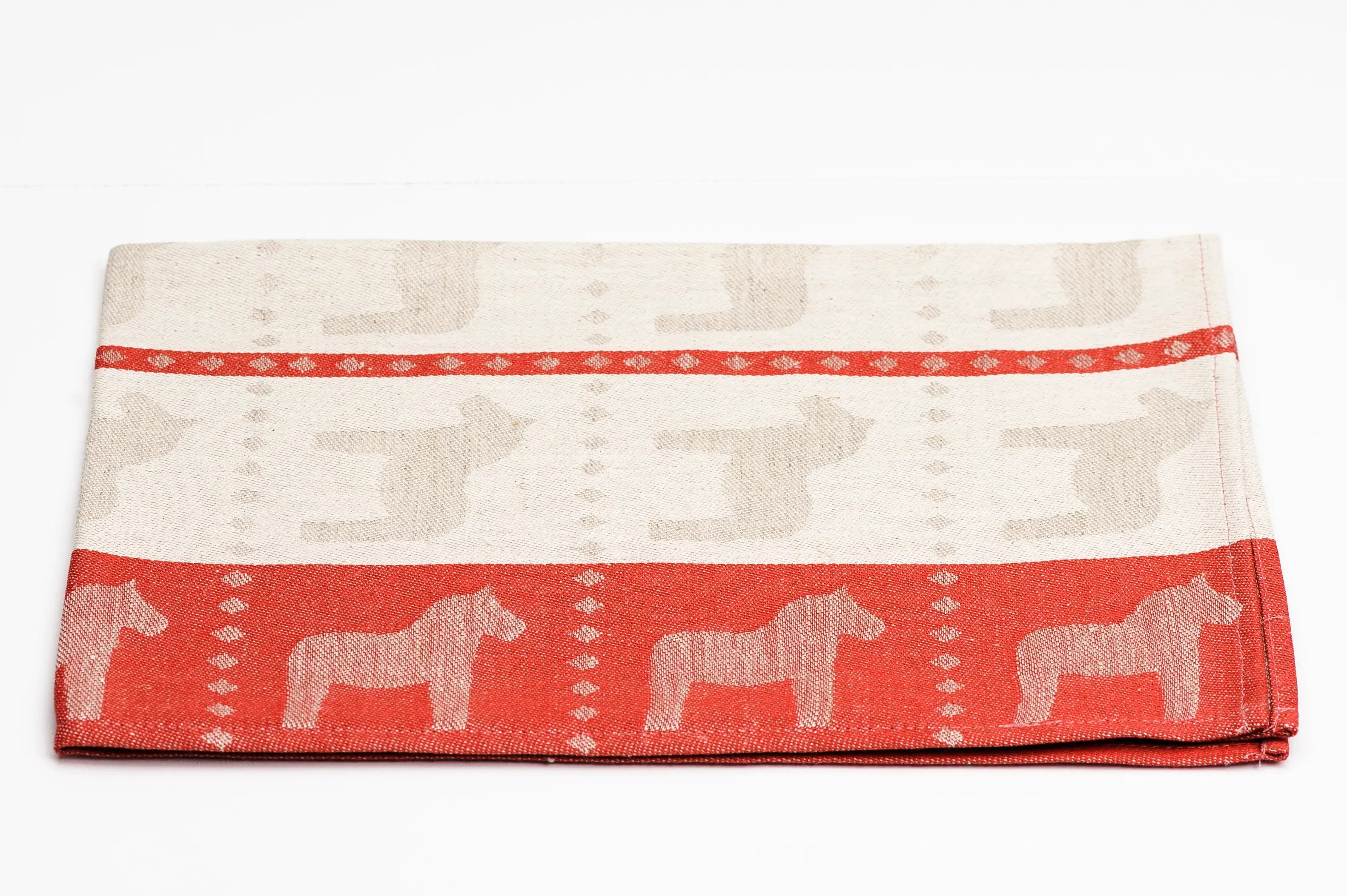 Cheese slicer & Kitchen towel - Dala horse, red - 2