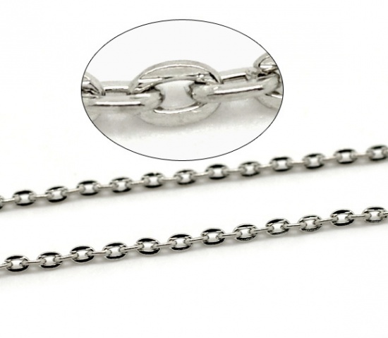 Crosskedja, 3x2mm platina 10m