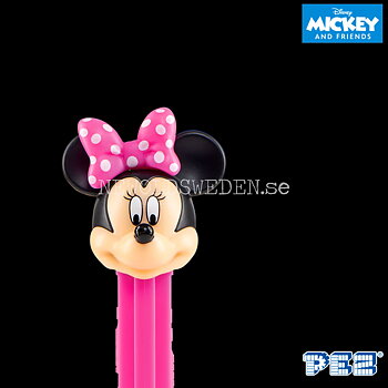 PEZ Dispenser MINNIE PINK + Godis - Mickey and Friends Samlarfigur - PE13
