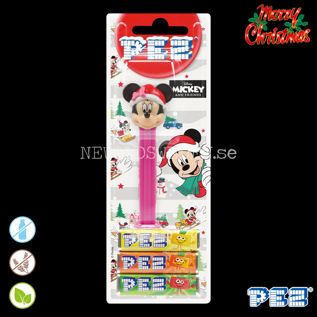 PEZ Dispenser MINNIE SANTA HAT + Godis - X-Mas  Samlarfigur - PE13 - 2