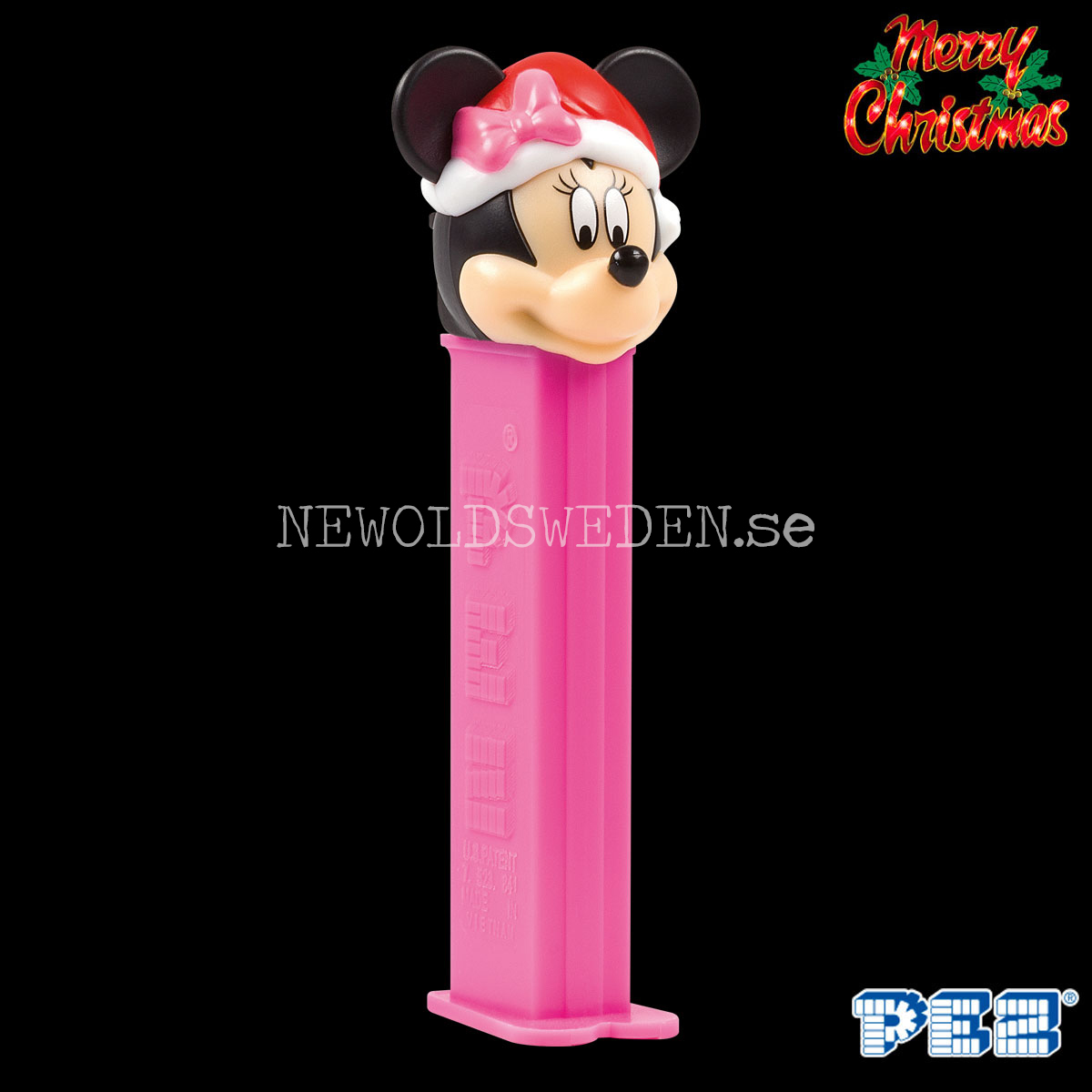 PEZ Dispenser MINNIE SANTA HAT + Godis - X-Mas  Samlarfigur - PE13