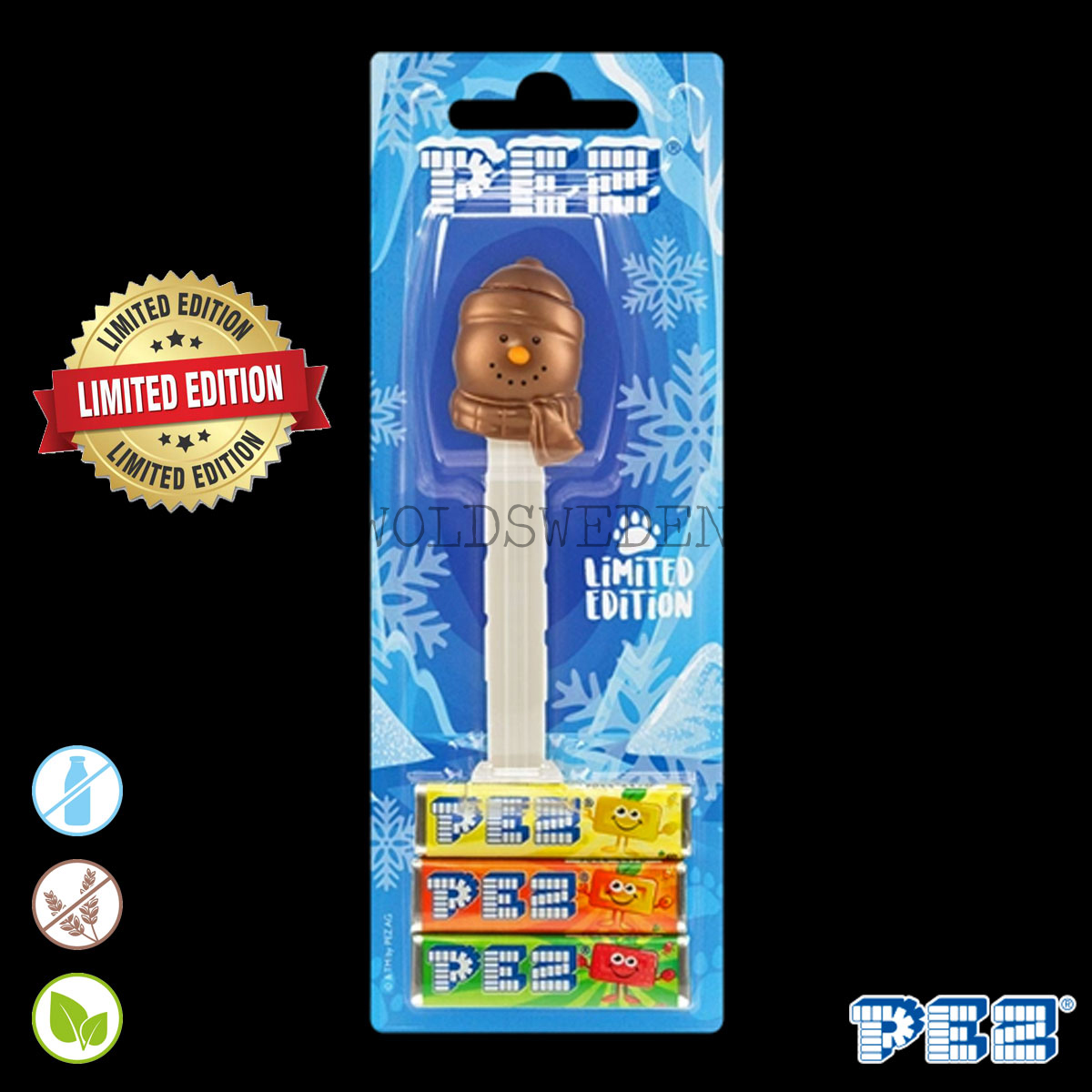 PEZ Dispenser BRONZE SNOWMAN + Godis - LIMITED EDITION Samlarfigur - PE03 - 2