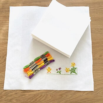Aida embroidery TABLE CLOTH fabric optic white, 5,4/squares cm, 14 count