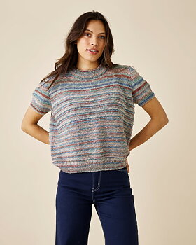 T-shirt med rillemönster i Martha by Permin