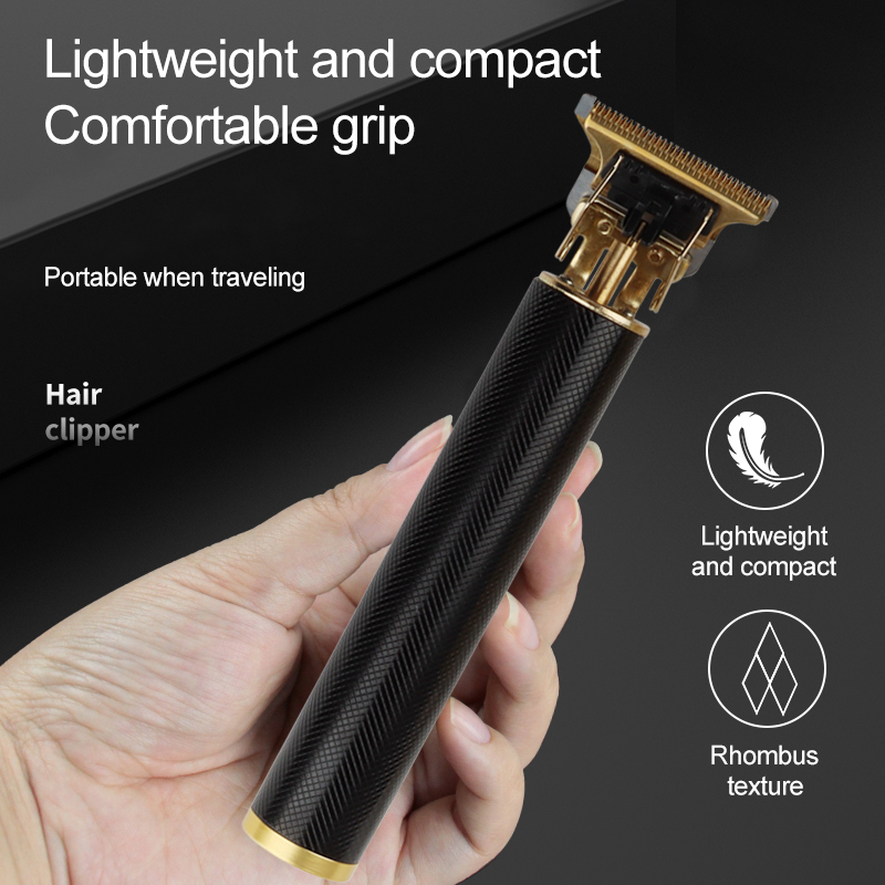 Professional Hair and Beard trimmer - Black 8 pieces - 12
