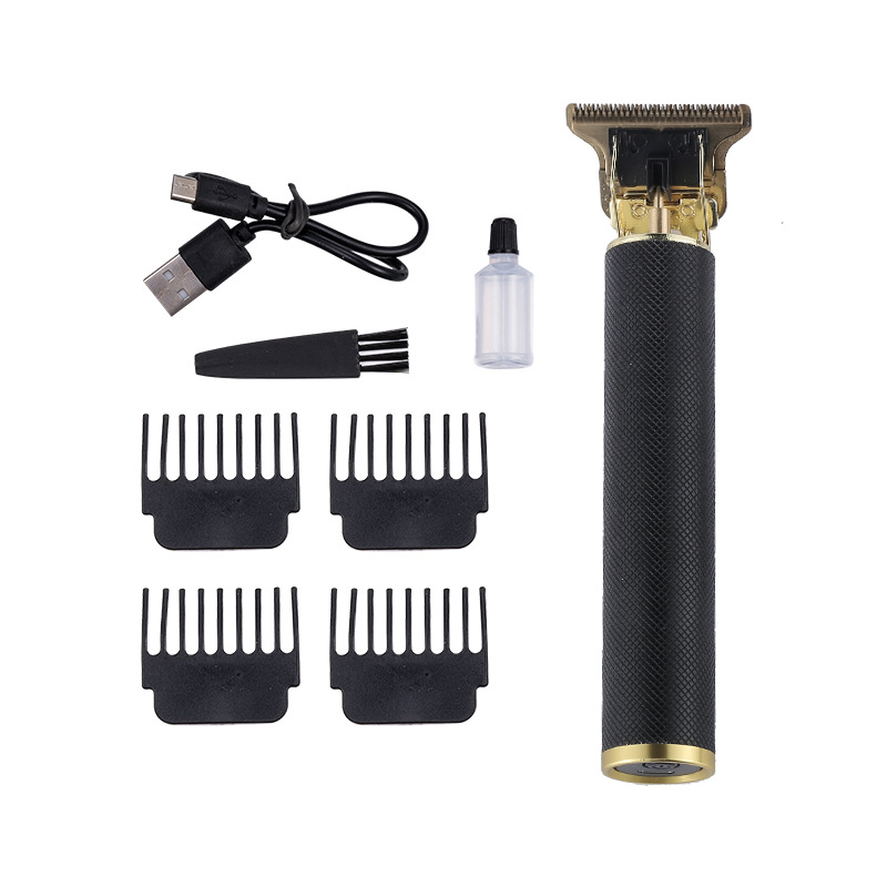 Professional Hair and Beard trimmer - Black 8 pieces - 2