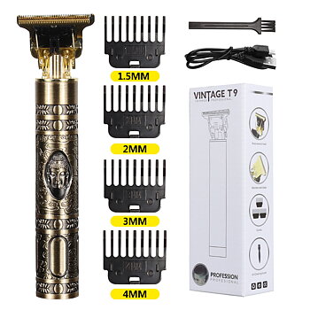 Professional Engraved Hair and Beard trimmer - Buddha 7 pieces
