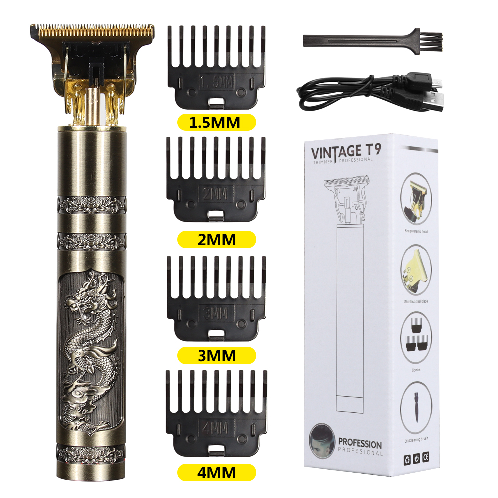 Professional Engraved Hair and Beard Trimmer - Drake 7 Pieces
