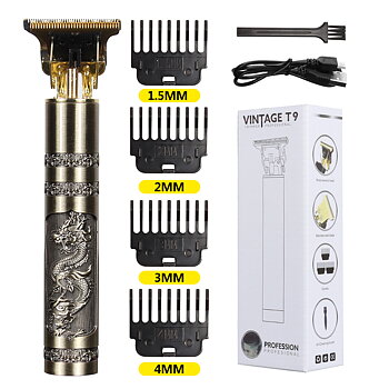 Professional Engraved Hair and Beard Trimmer - Drake 7 Pieces