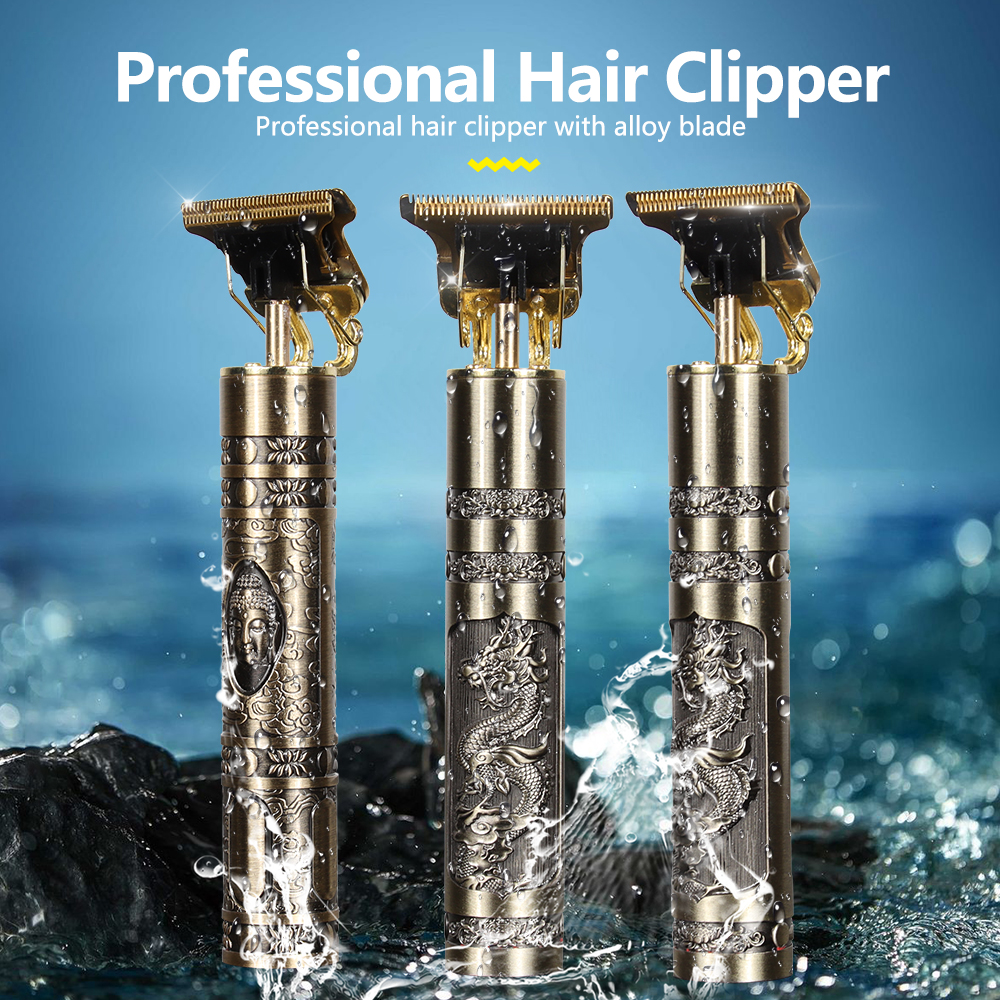 Professional Engraved Hair and Beard Trimmer - Drake 7 Pieces - 14