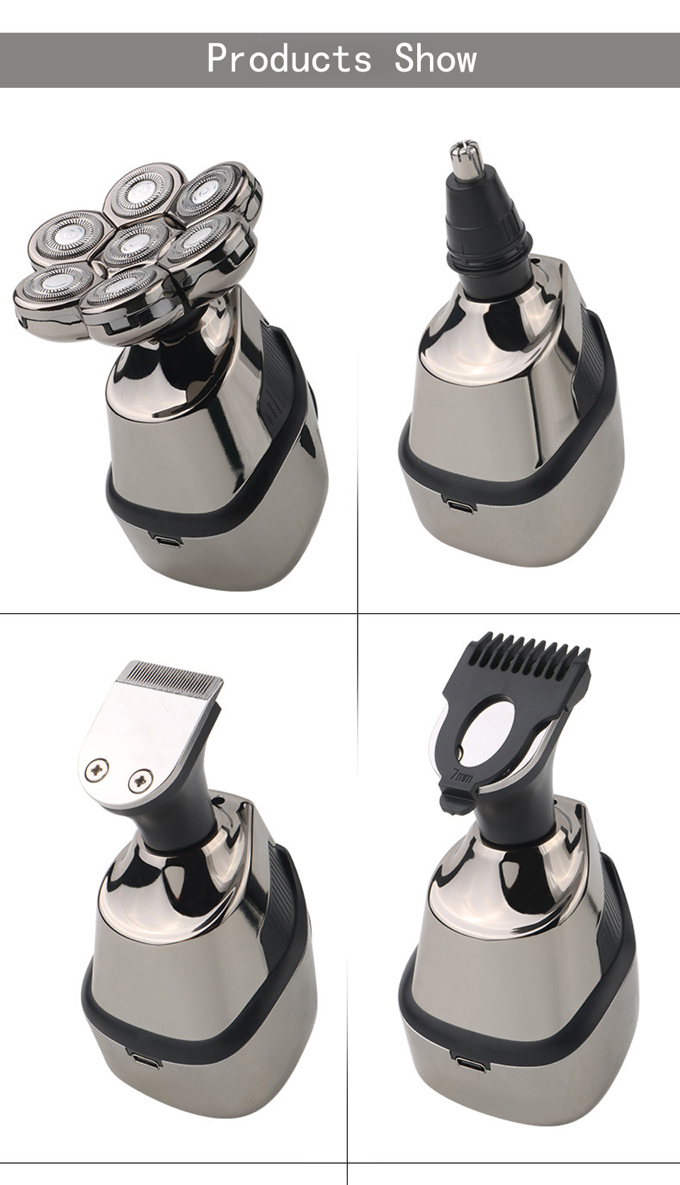 Professional Shaver - Black 7 parts - 9