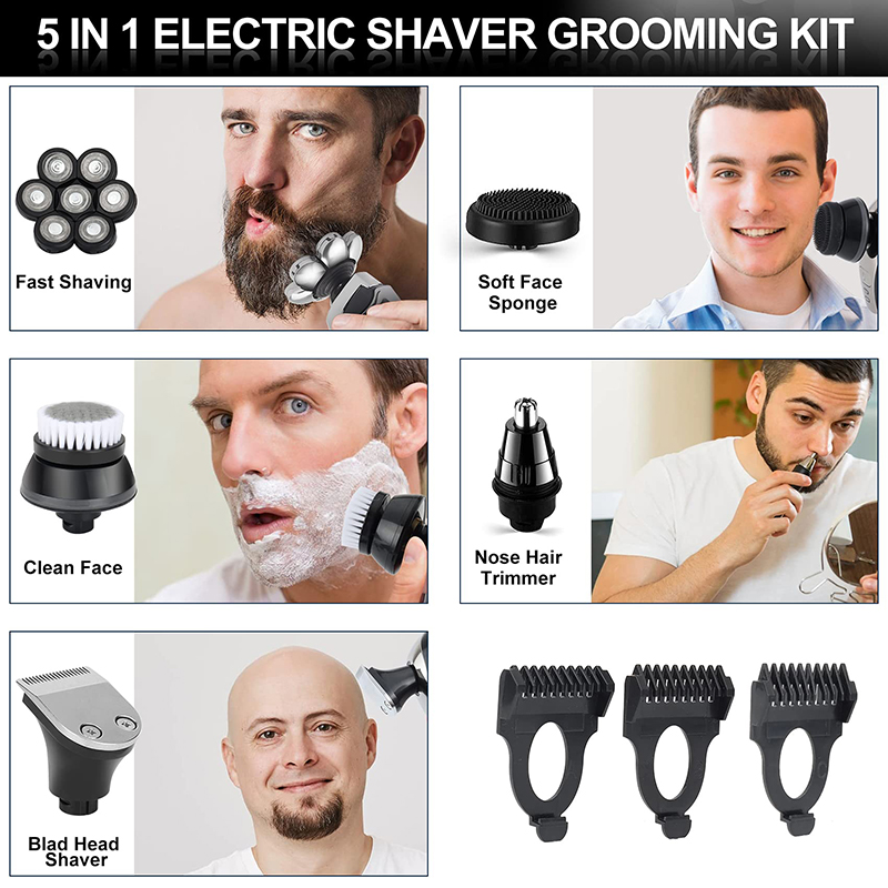 Professional Shaver - Black 7 parts - 8