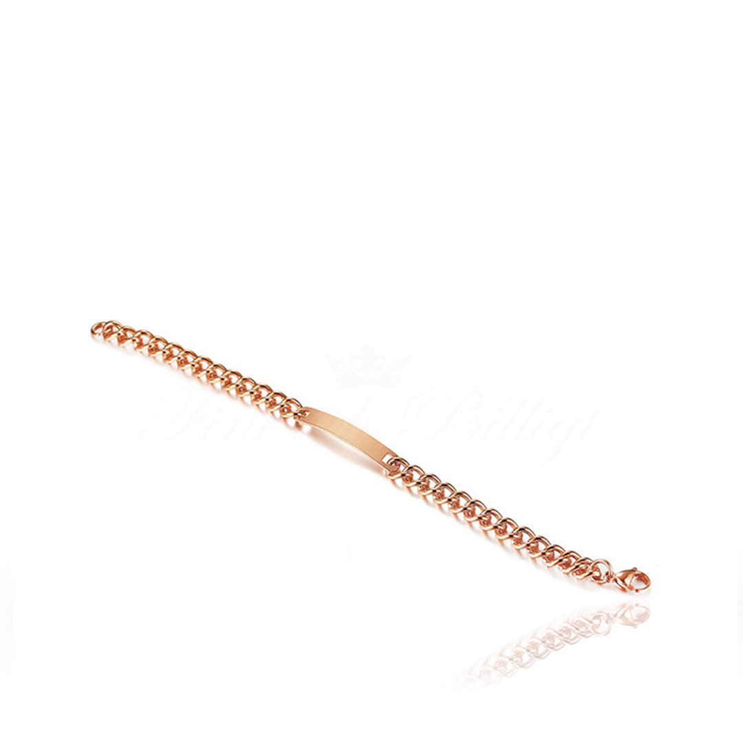 Armband Pansar ID Roségold - ID-Armband Roséguld 316L 7mm - 3