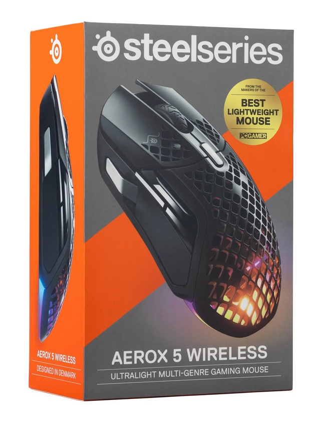 SteelSeries Aerox 5 wireless optic gamingmus med  9 knappar - 3