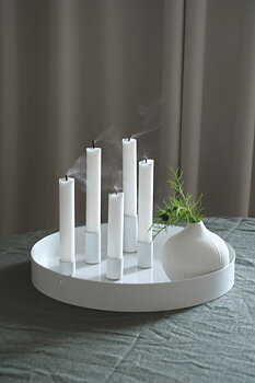 SUND - Round candle holder with magnetic candle holders White - 2