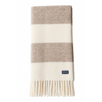 Chunky Barstripe Throw Sheet - Brown Melange