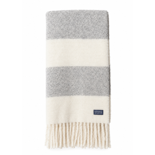 Chunky Barstripe Throw Blanket - Grey Melange