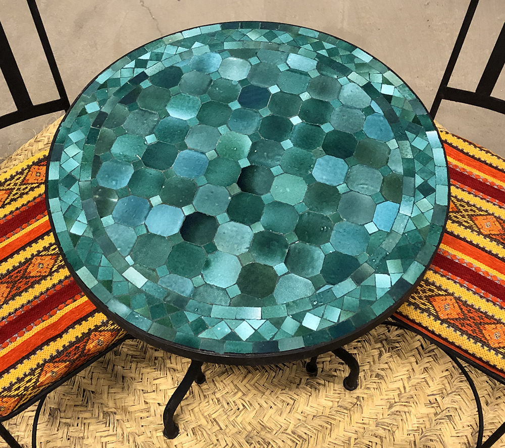 Mosaikbord  - turkos/teal 