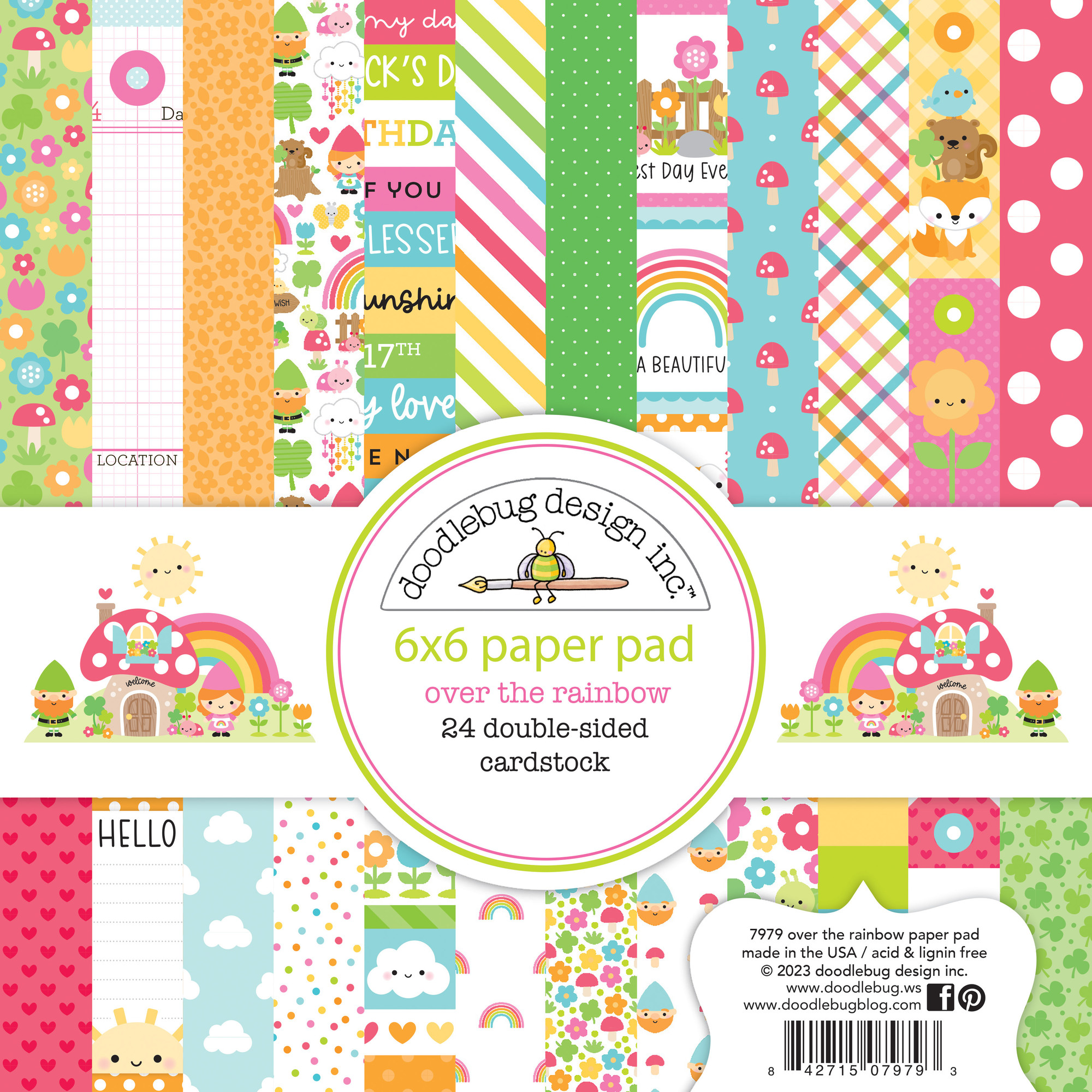 Doodlebug Design -Over The Rainbow 6x6 Inch Paper Pad