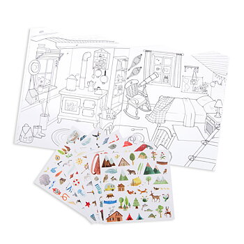 Aktivitetsbok med stickers Äventyraren