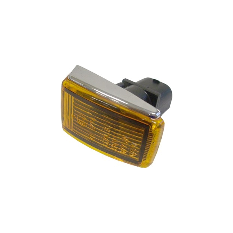 Sidemarker fender amber with chrome base