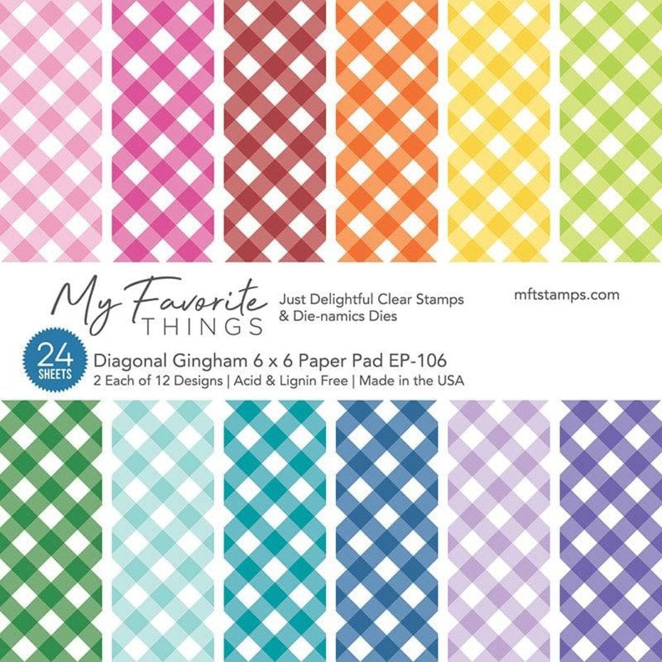 My Favorite Things  - Diagonal Gingham 6x6 inch  