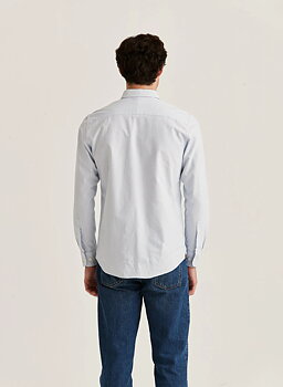 Morris - Oxford Striped BD Shirt - Light Blue