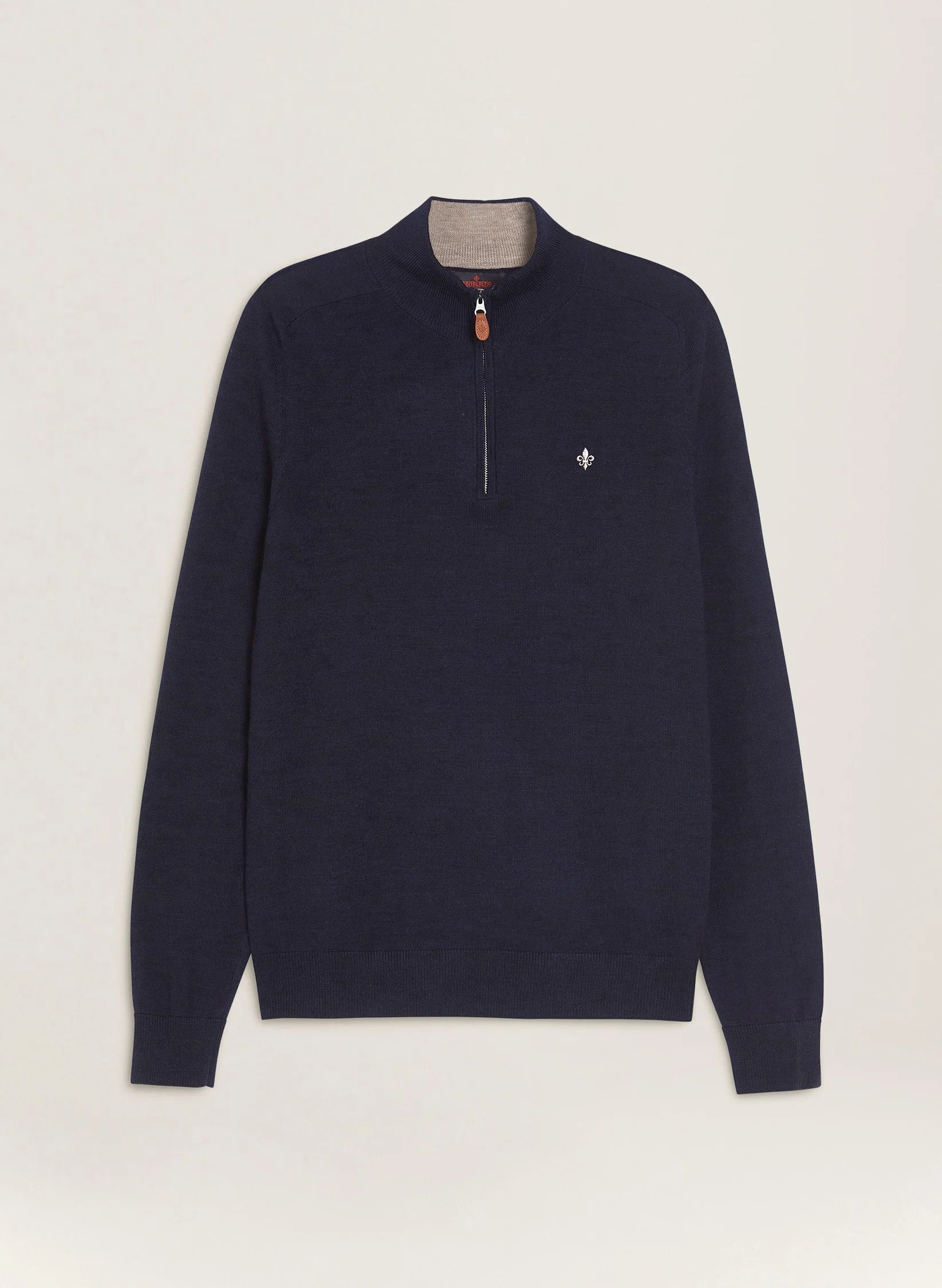 Morris - Merino John Zip - Navy