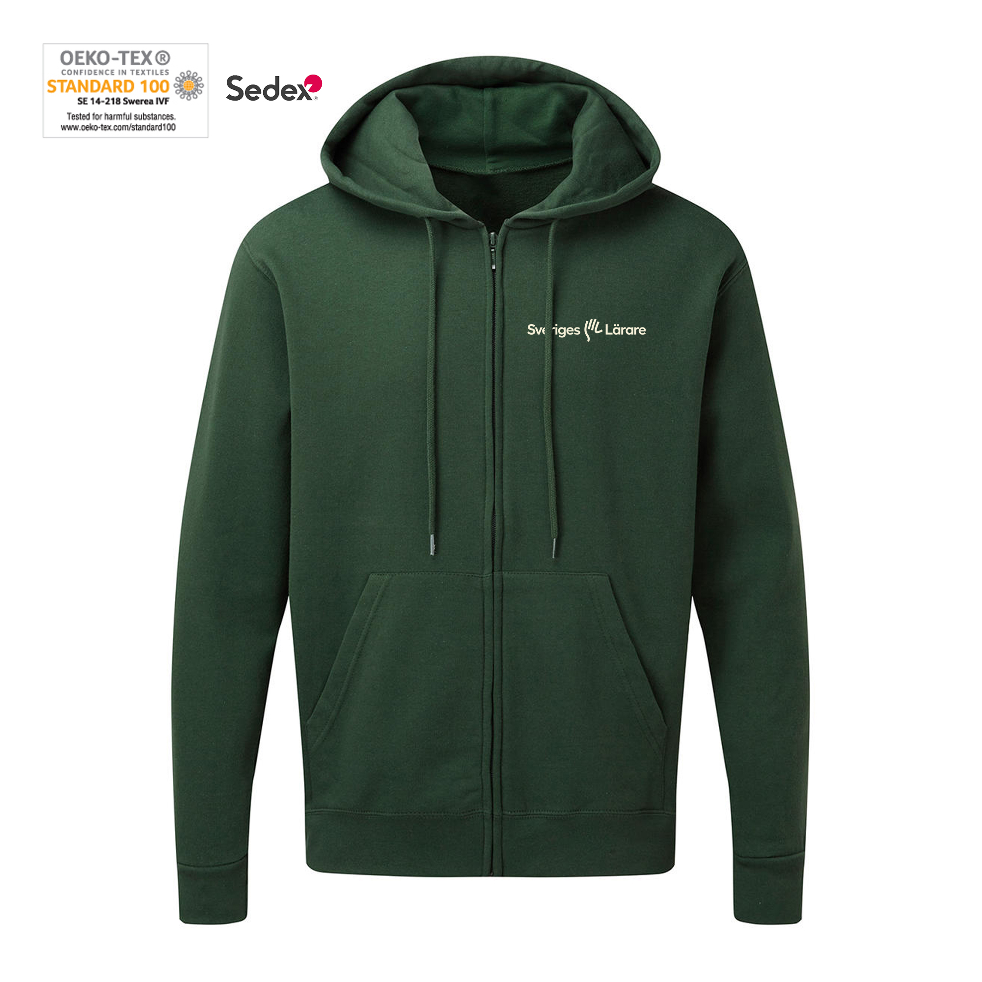 Hoodtröja full zip - Herr