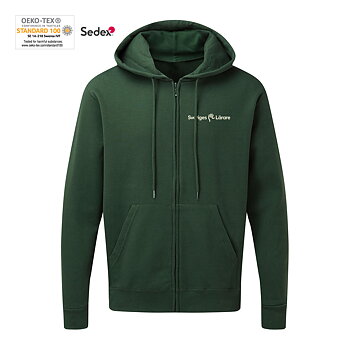 Hoodtröja full zip - Herr