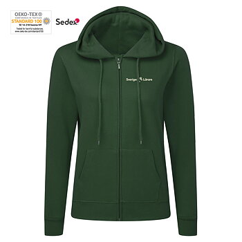 Hoodtröja full zip - Dam
