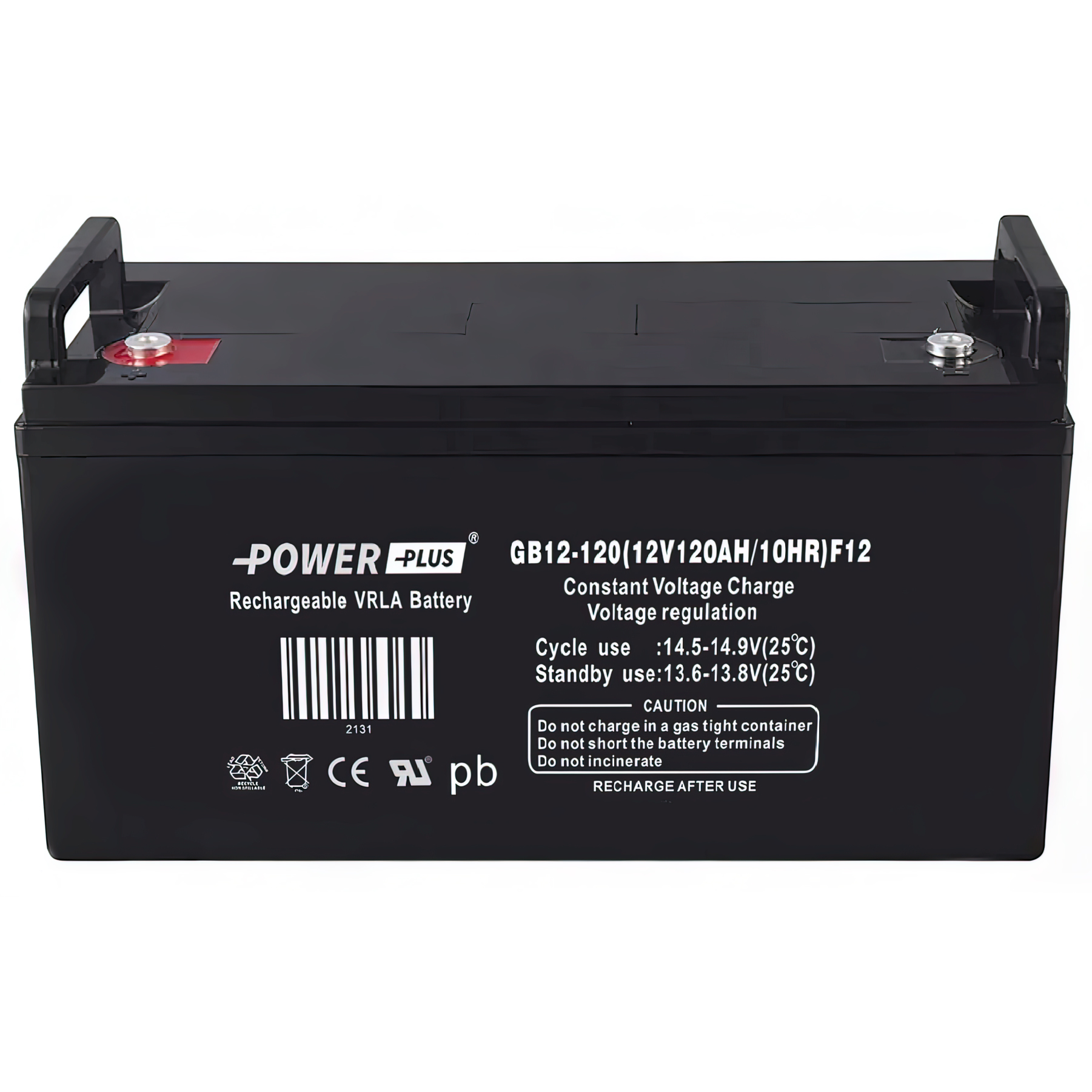 Power Plus Agm-batteri 12V 120 Ah M8 - VoltPower