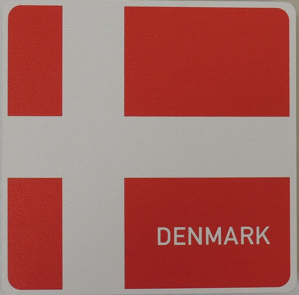 Glasunderlägg MDF, Danska flaggan