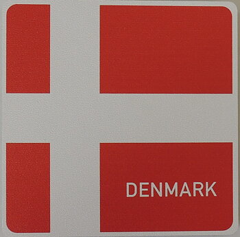 Glasunderlägg MDF, Danska flaggan