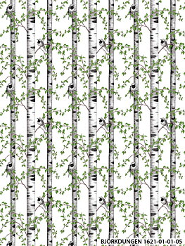 Tyg Björkdungen off-white, metervara från Arvidssons Textil