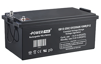 Power Plus Agm-batteri 12V 250 Ah M8