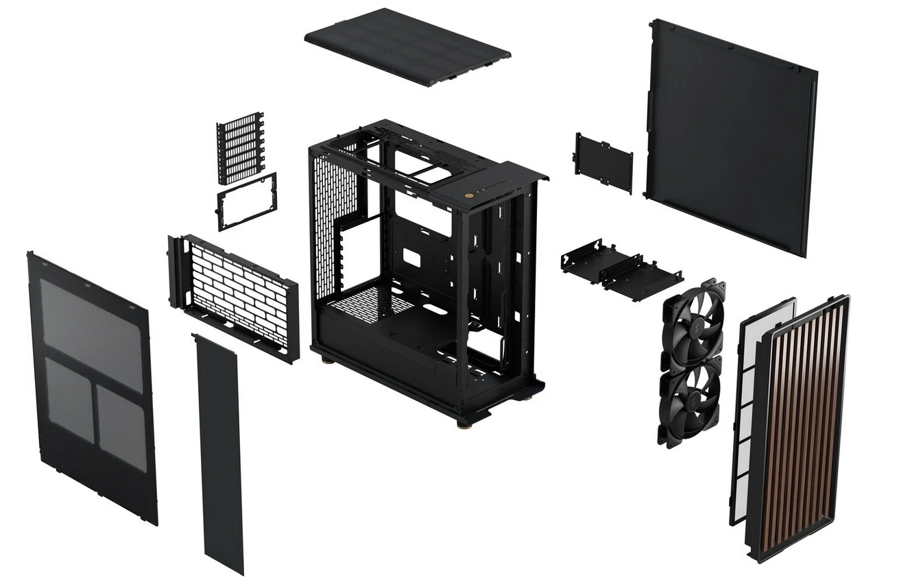 Fractal Design North, Charcoal Black, Walnut, Mesh, ATX - 9