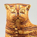 Bertil Vallien (Terra 1978) Brown Lynx with Relief Decor 13 cm (2)