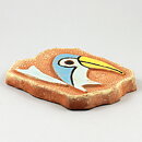 Lars Bergsten (1960s) Relief Wall Plaque with Bird Motif 16 cm