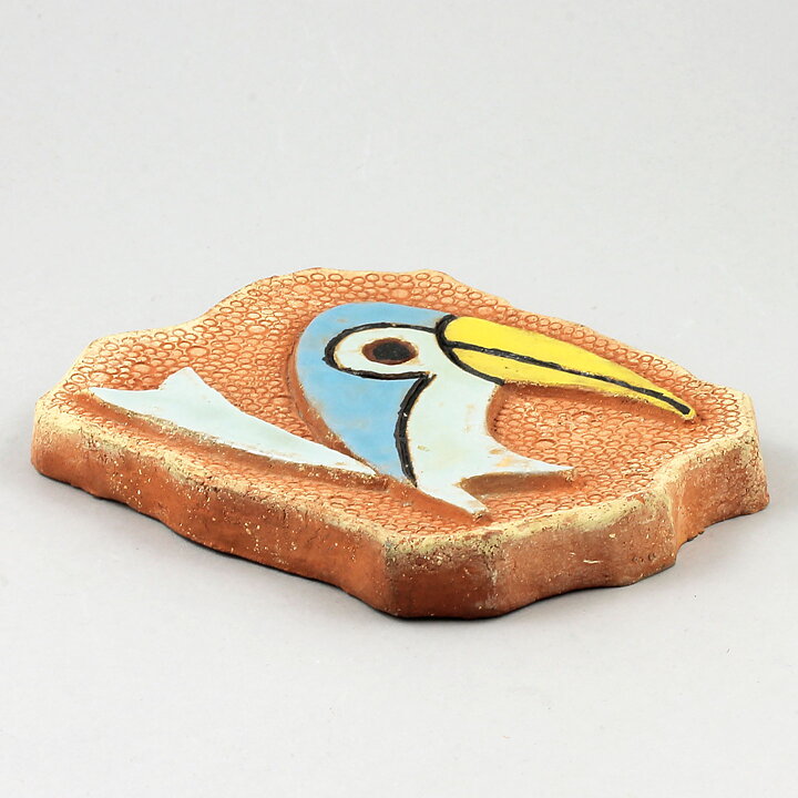 Lars Bergsten (1960s) Relief Wall Plaque with Bird Motif 16 cm