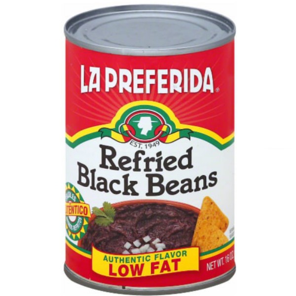 LA PREFERIDA BLACK REFRIED BEANS 99% FAT FREE