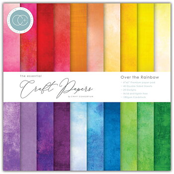 CRAFT CONSORTIUM-Essential Craft Papers 6x6 Inch Paper Pad Over the Rainbow