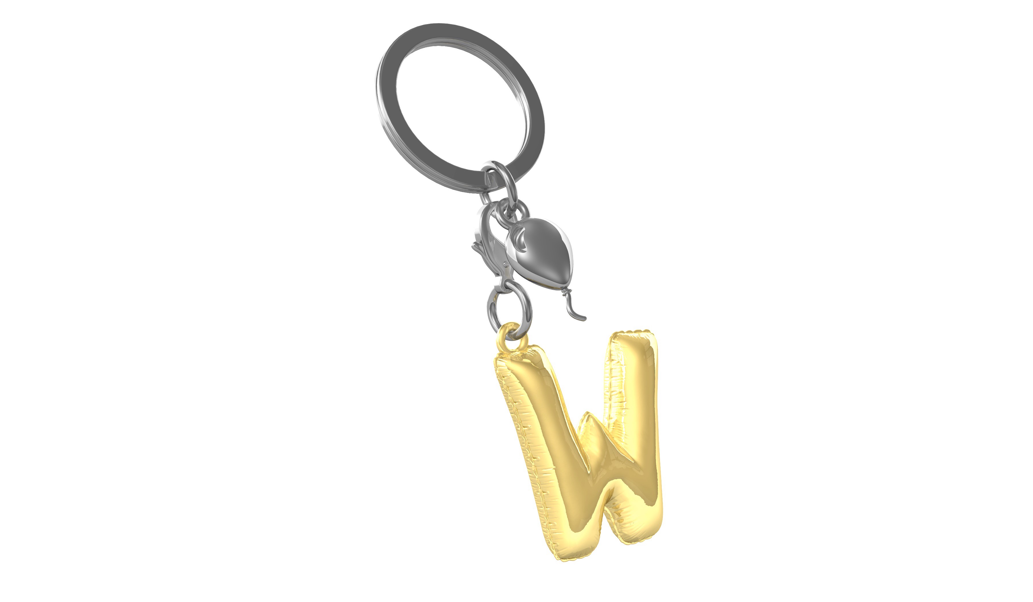 Nyckelring/Berlock W - 2