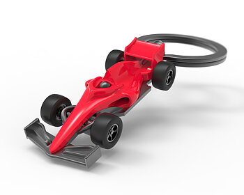 Nyckelring/Berlock Formel-1 bil, röd