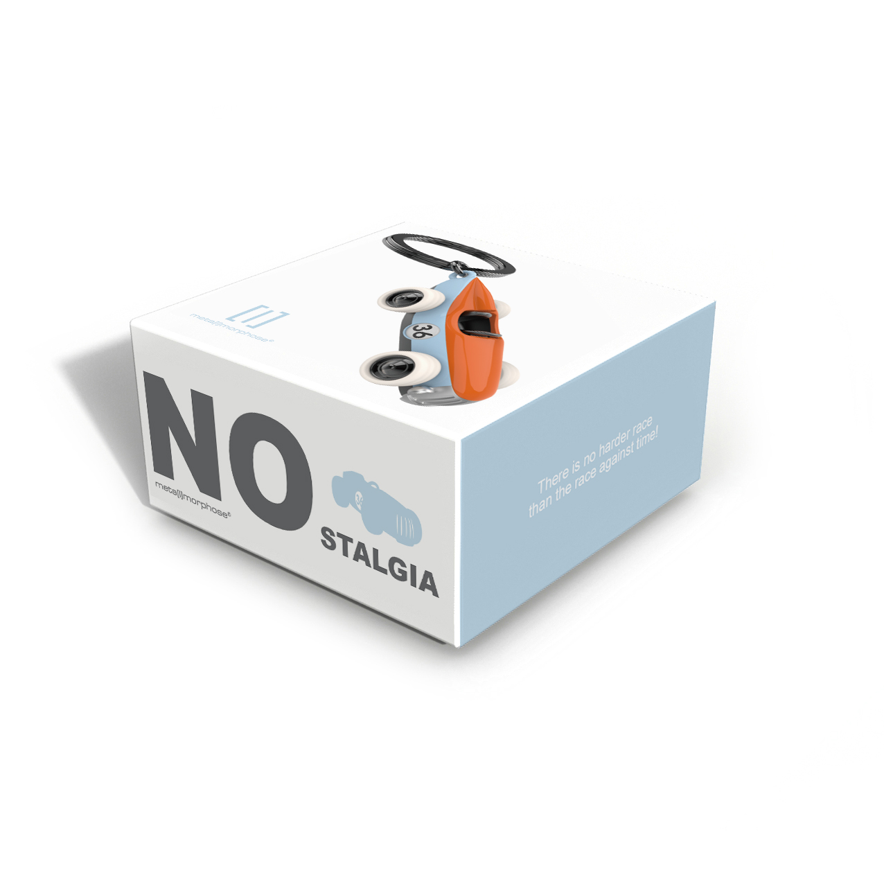 Nyckelring/Berlock Bil, retro orange - 4